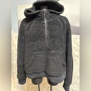 lululemon athletica Black Sherpa Half-Zip Hoodie
